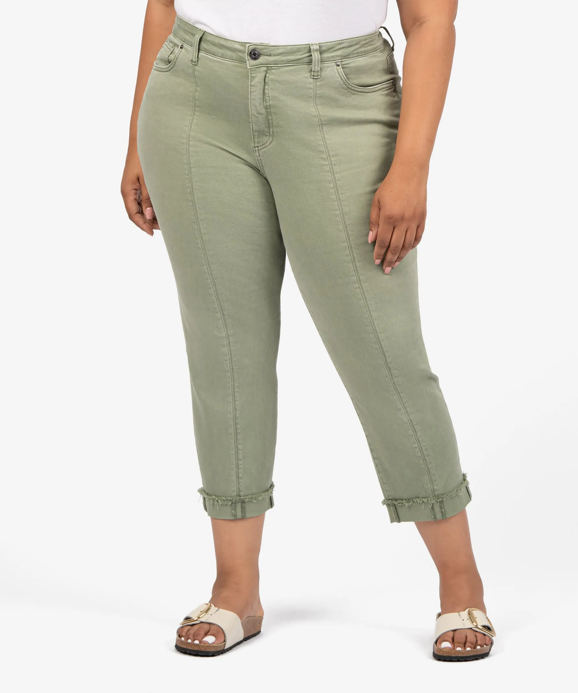 Amy High Rise Crop Straight Leg, Plus