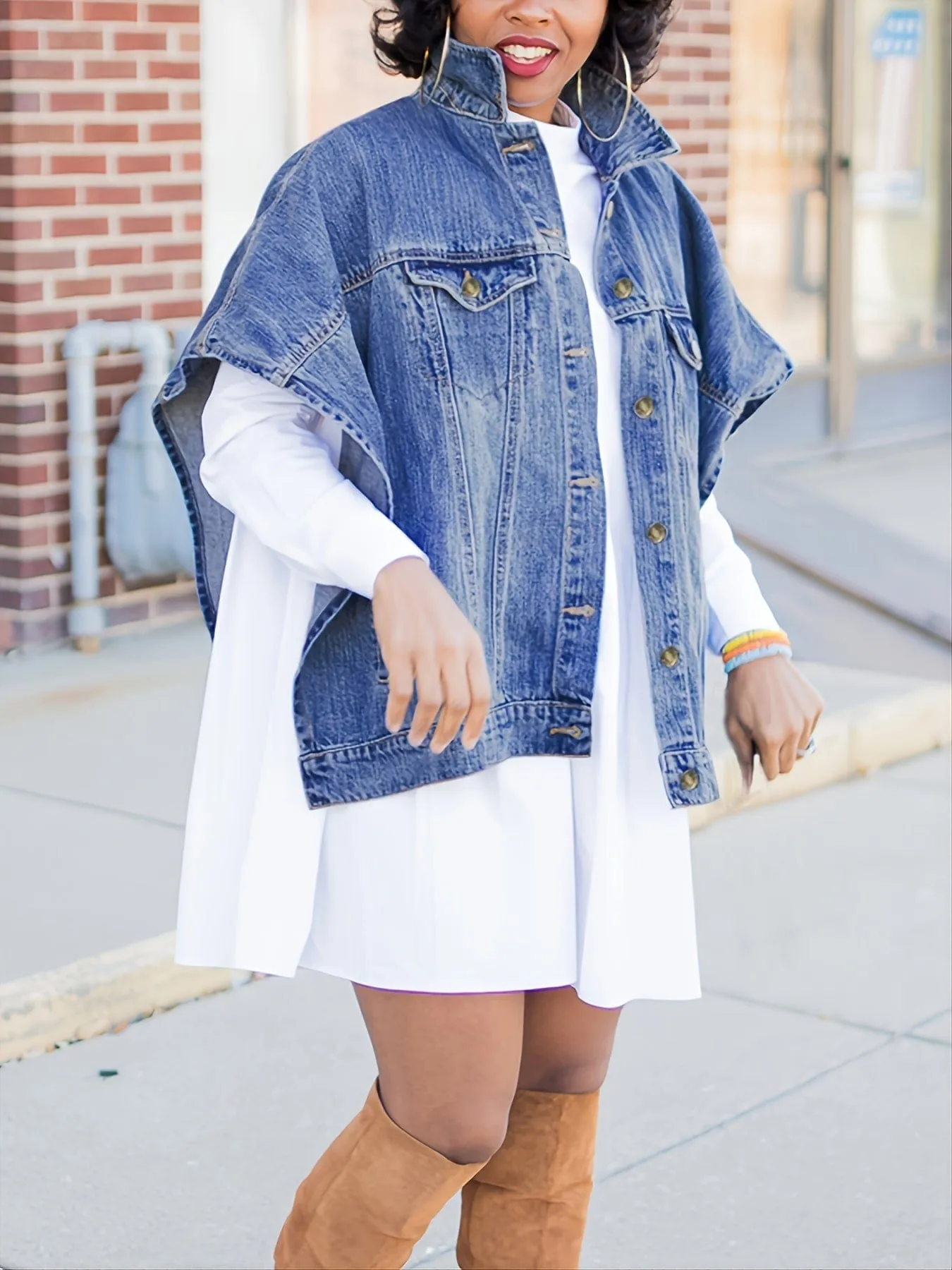 Armless Denim Jacket