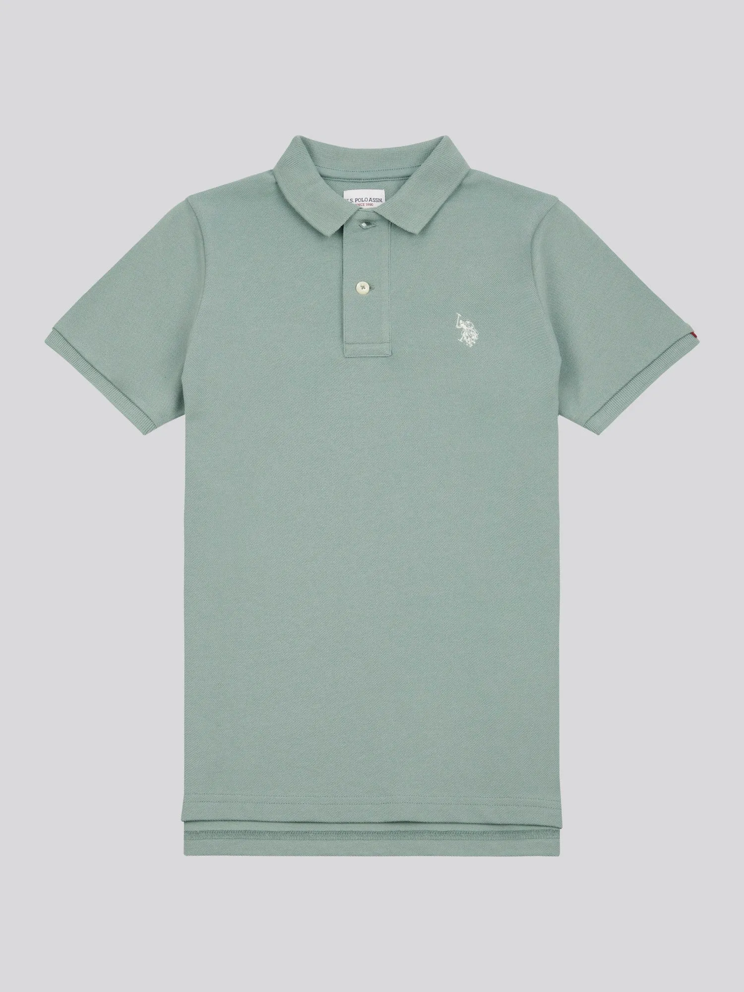 Boys Double Horsemen Polo Shirt in Chinois Green