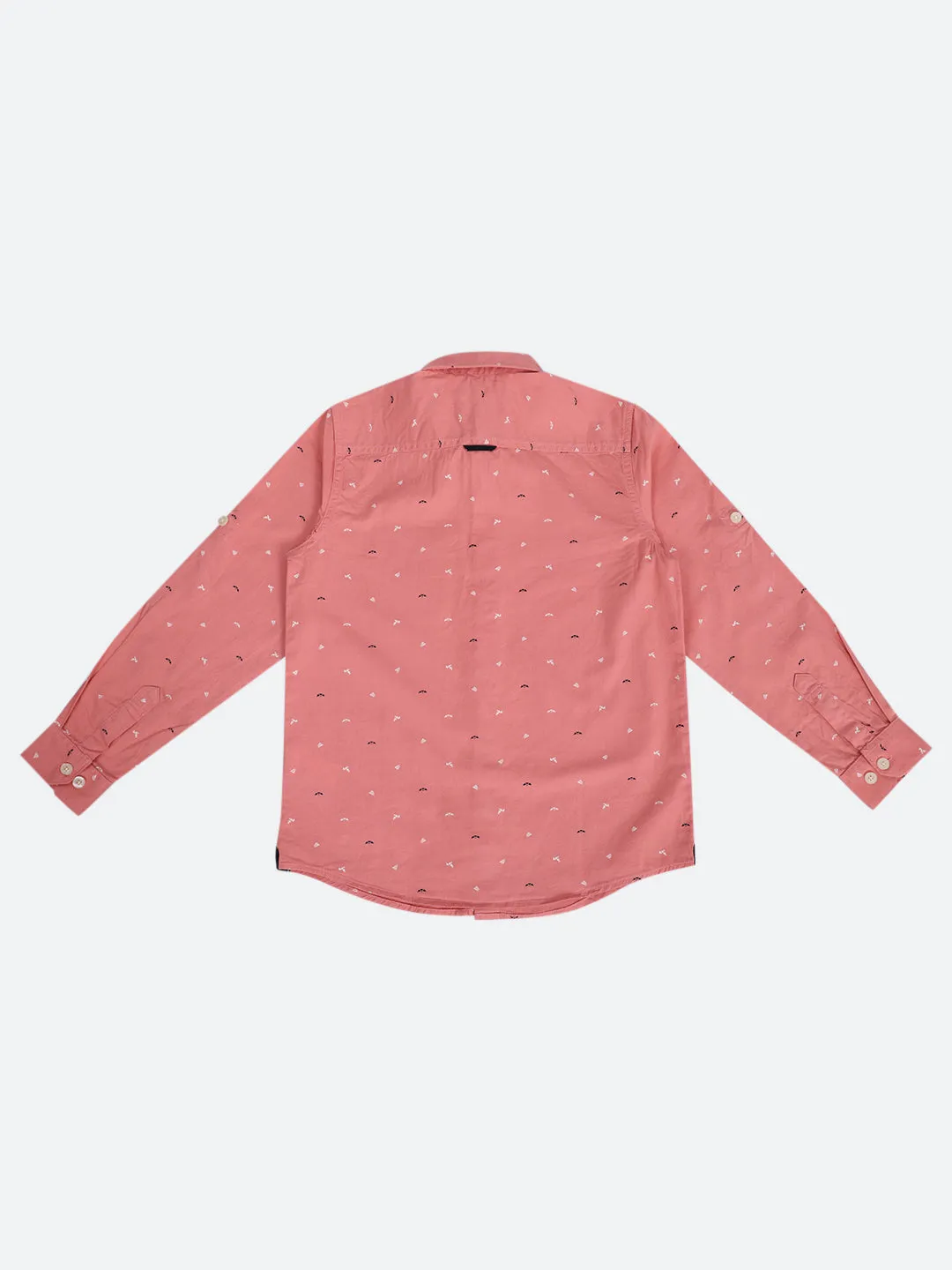 Boy's Pink Full Sleeves Shirt