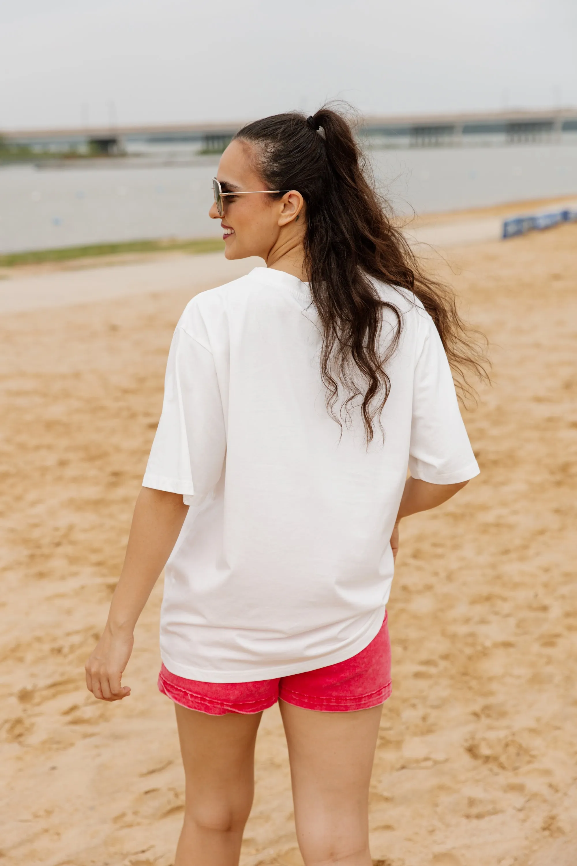 CANT BE BOTHERED AT THE LAKE OVERSIZED VINTAGE WASH TEE