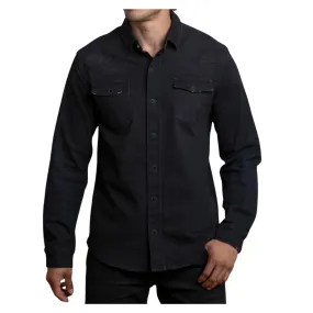 Canyon Of Heroes Pearl Snap Men's Big Sky Stretch Distressed Black Snap Shirt WS23000