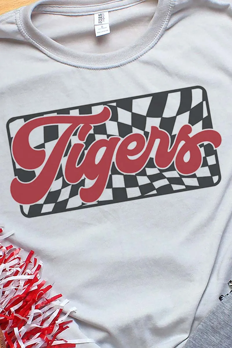 Checkered Tigers Red Unisex Dri-Power Poly Tee