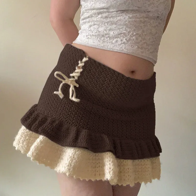 Clara Knitted Ruffle Skirt