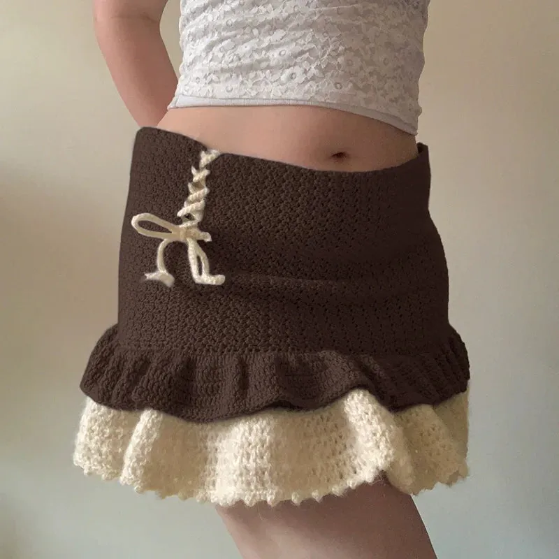 Clara Knitted Ruffle Skirt