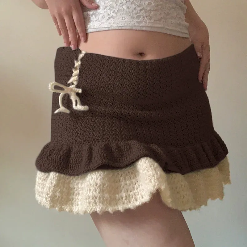 Clara Knitted Ruffle Skirt