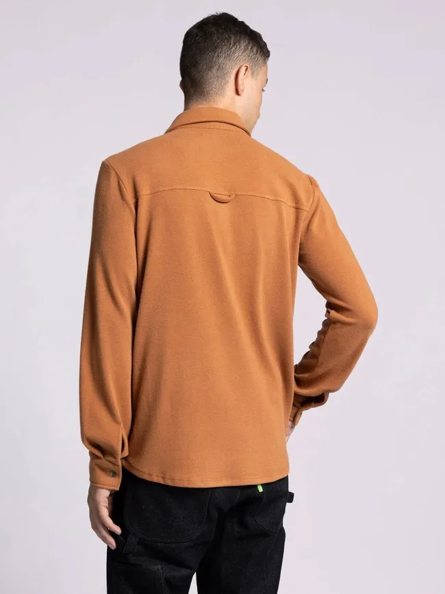 Clark Shirt - Long Sleeve Button Up  PECAN HEATHER