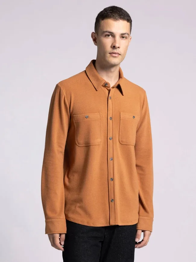 Clark Shirt - Long Sleeve Button Up  PECAN HEATHER