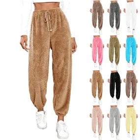 Color Fashion Plush Casual Loose Comfortable Pants