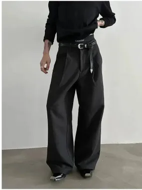 Comfortable Wide-leg Pleated Pants