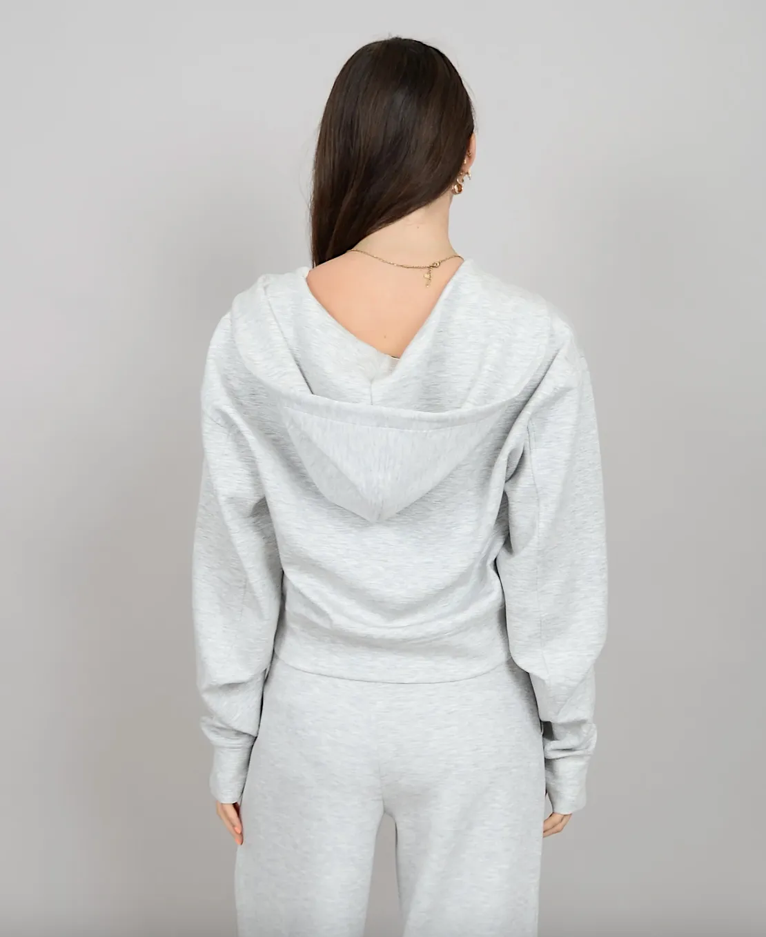 haidelyn soft knit zip-up hoodie