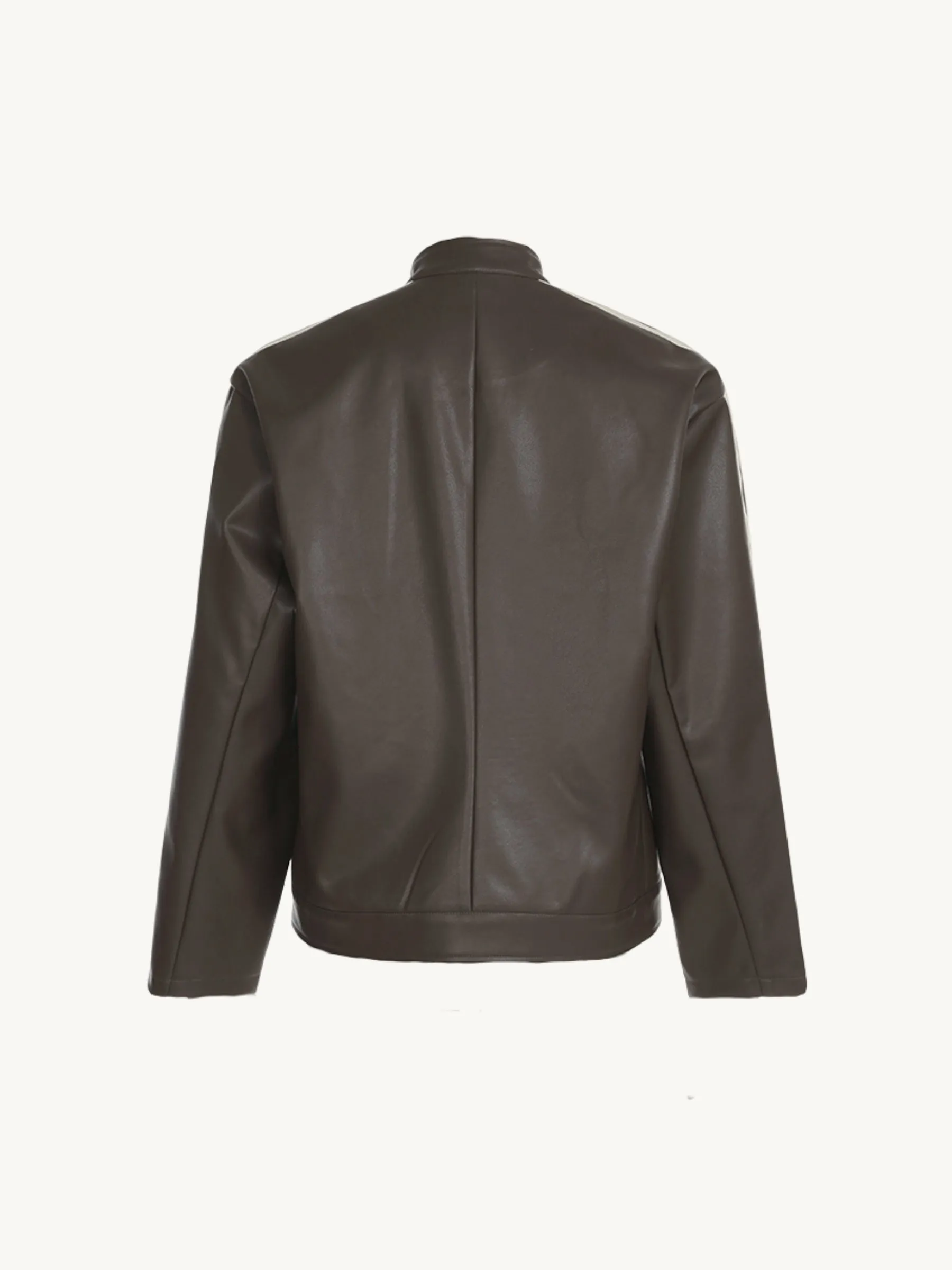 Harper Faux Leather Track Jacket