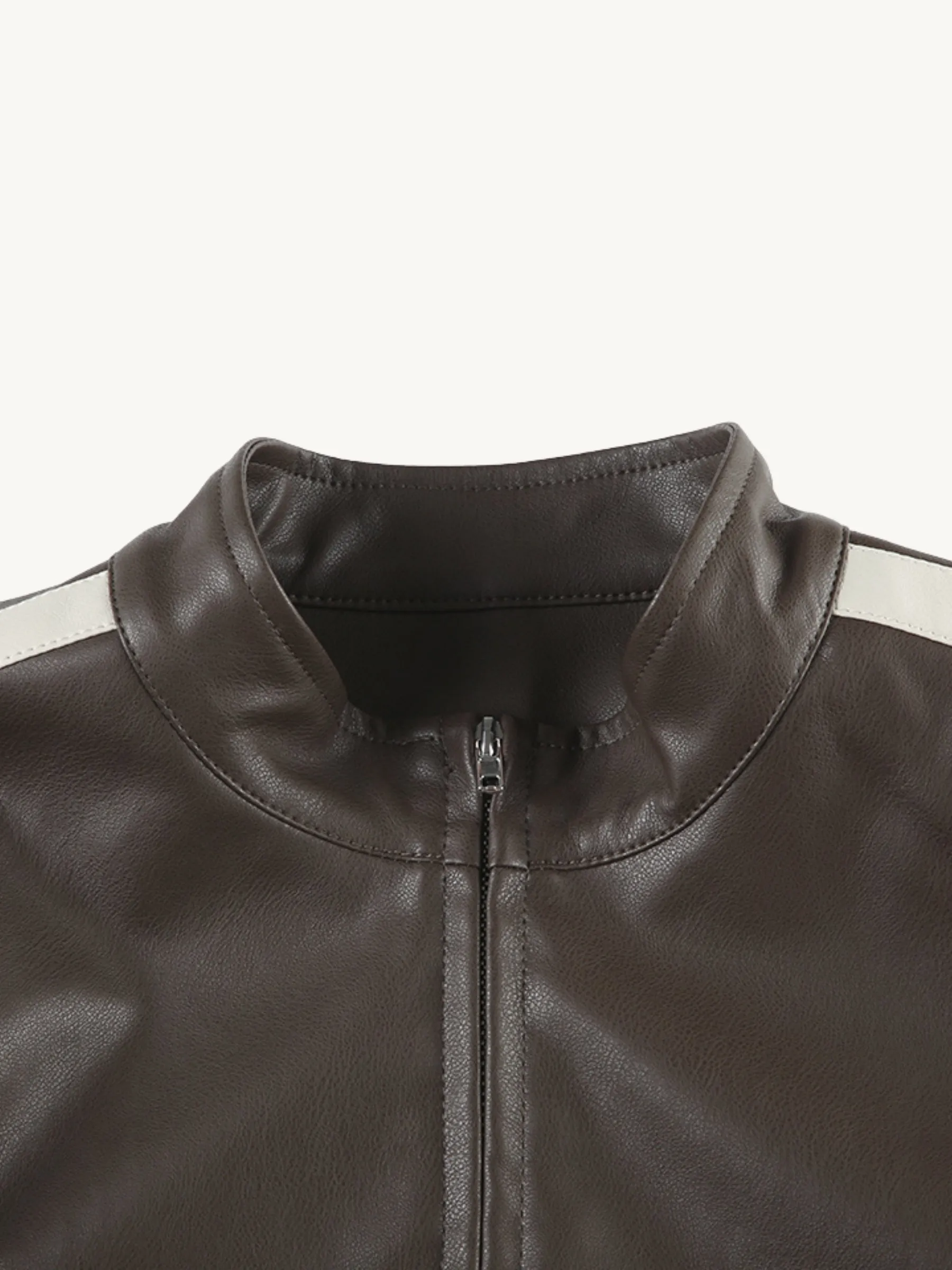 Harper Faux Leather Track Jacket