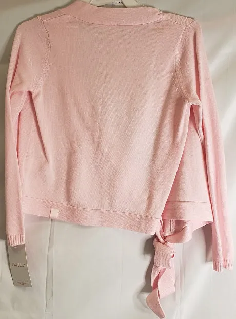 Isla -- Children's Long Sleeve Wrap Sweater -- Pink