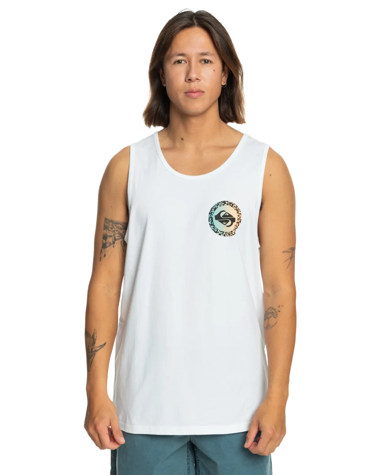 Long Fade Vest in White