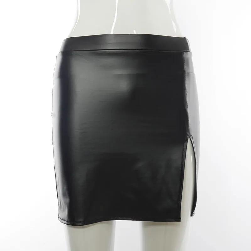 MP Elegant Feminine Hip Flattering Splitted Short Skirt