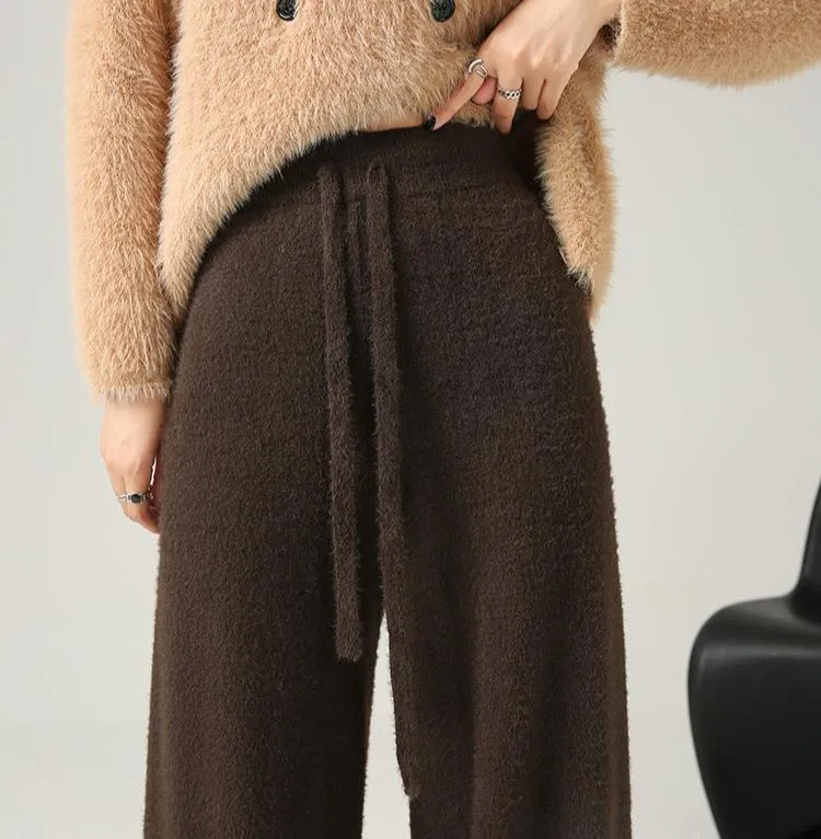 Nena Cozy Fleece Wide-Leg Pants