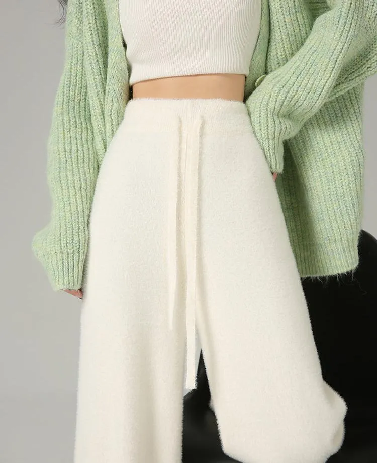 Nena Cozy Fleece Wide-Leg Pants