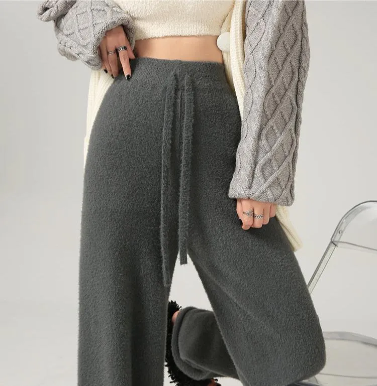 Nena Cozy Fleece Wide-Leg Pants