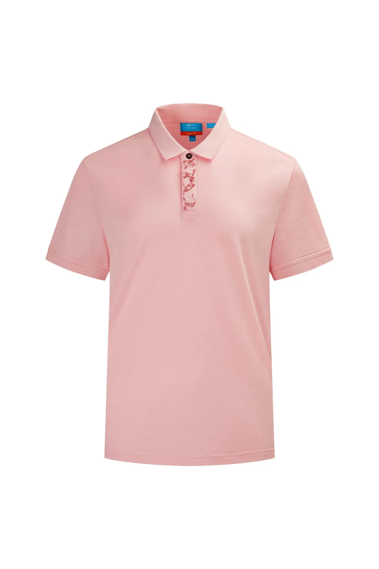 Non-Iron Pure Cotton Placket Embroidery Polo