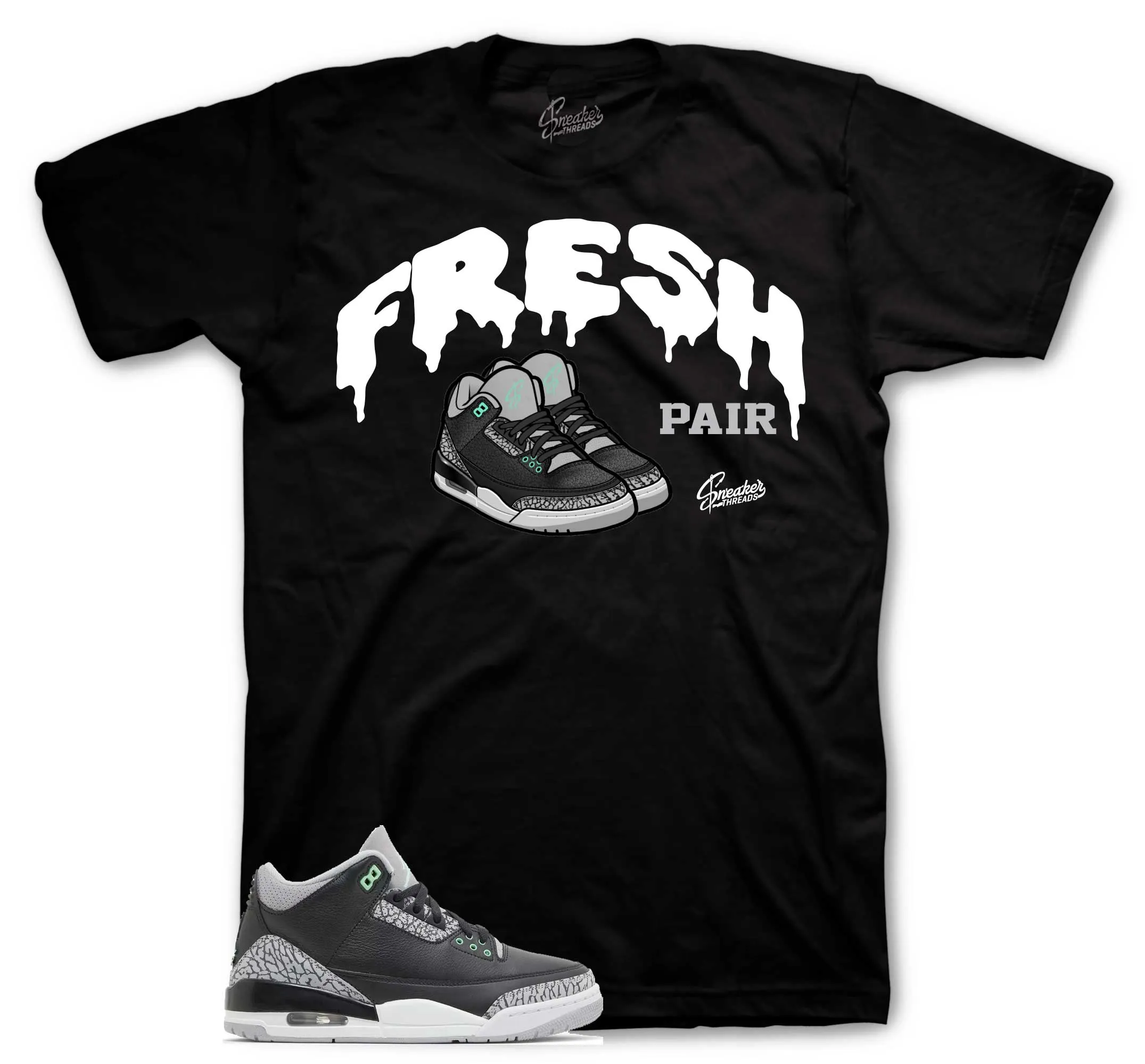 Retro 3 Green Glow Fresh 3s Shirt