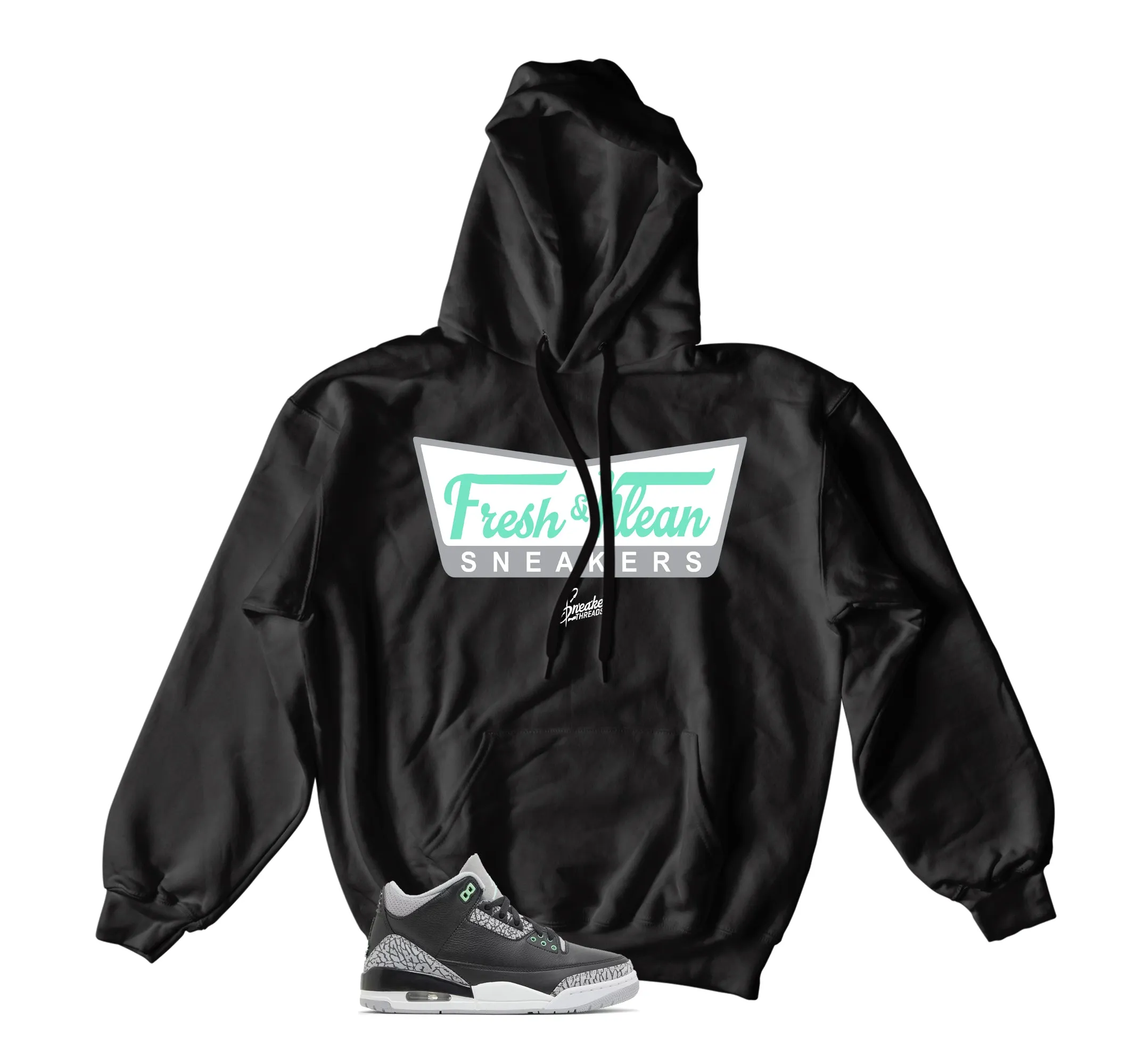 Retro 3 Green Glow Fresh & Klean Hoody