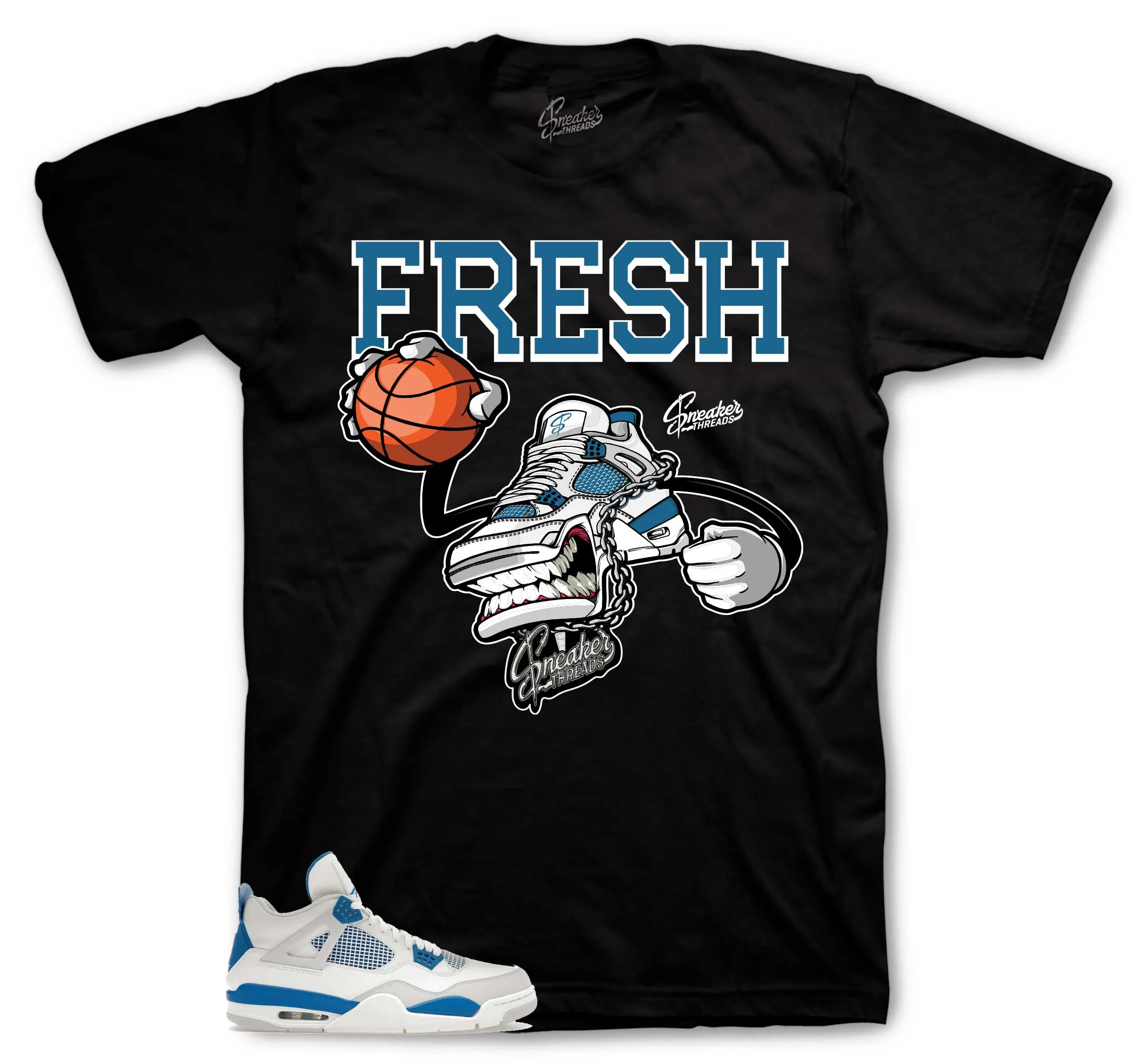 Retro 4 Industrial Blue Fresh Fours Shirt