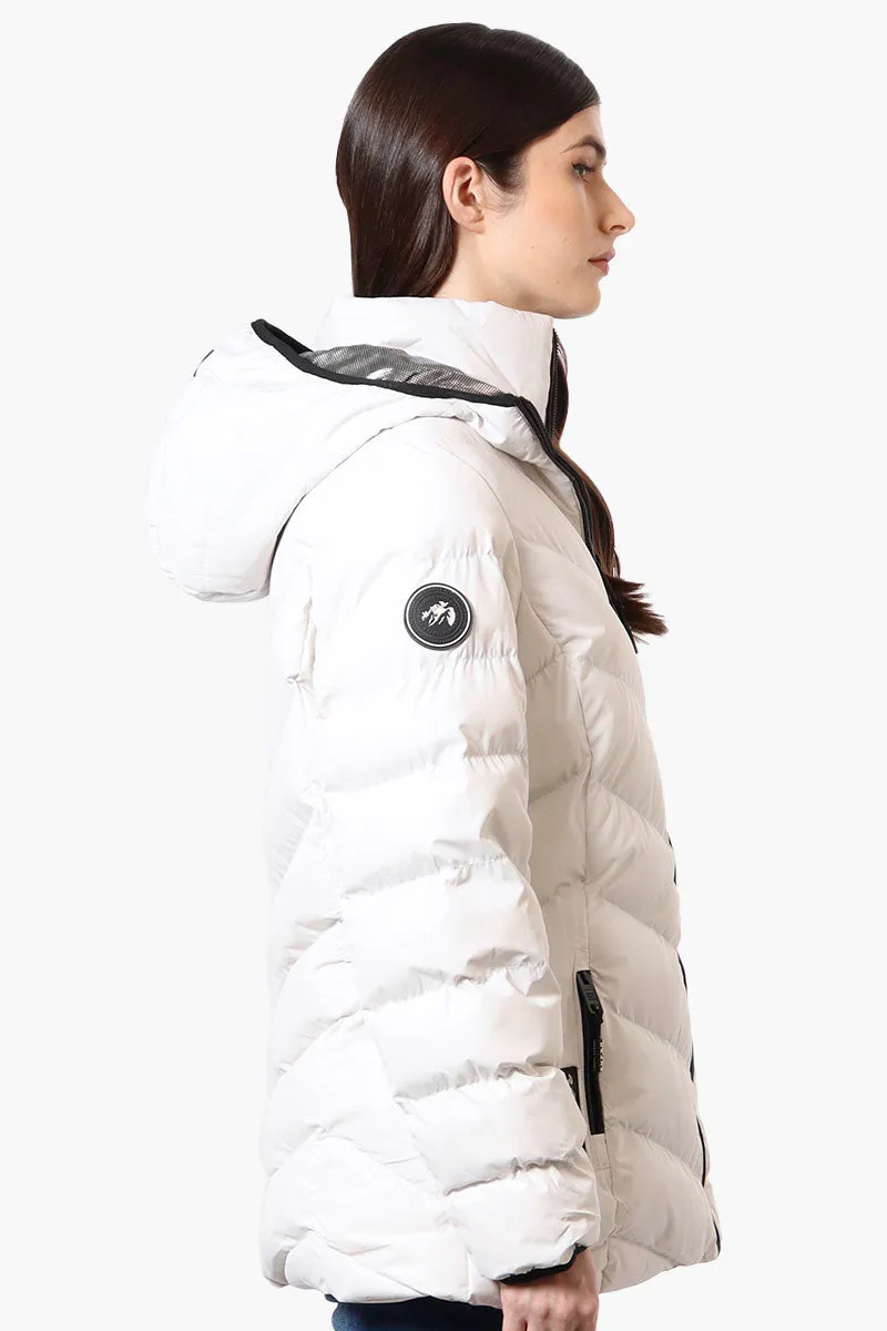 Super Triple Goose Heat Retention Lining Bomber Jacket - White