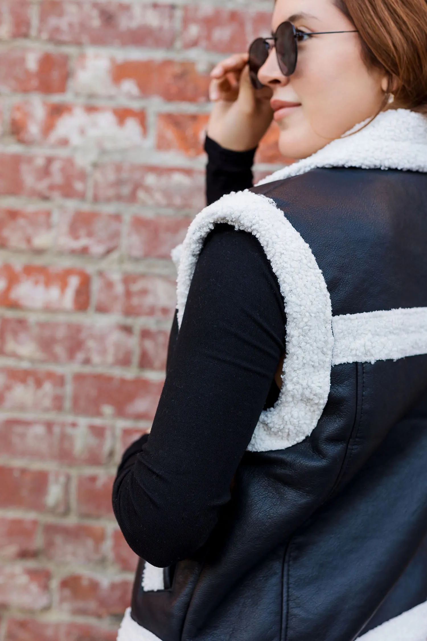 The As Ewe Please Faux Leather Vest