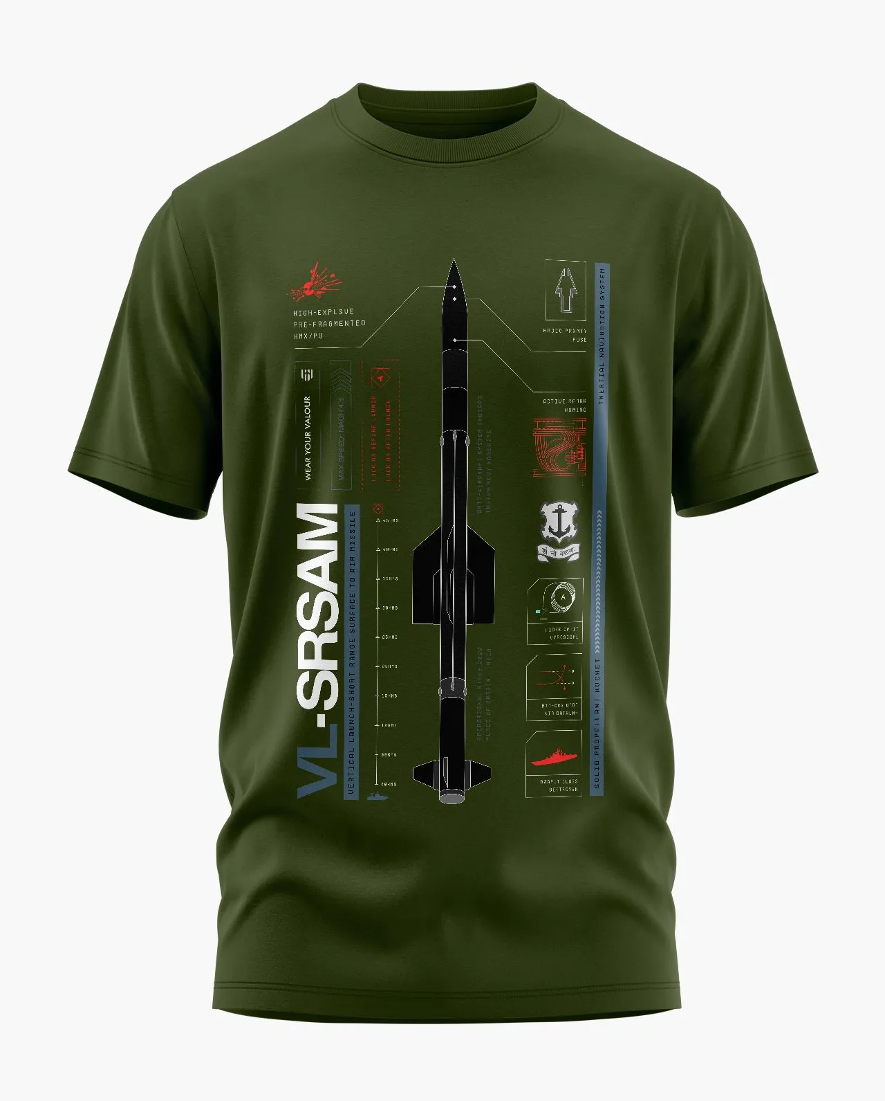 VL-SRSAM Missile Signature LuxeSoft Cotton T-Shirt