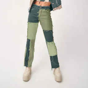 Women's | Mixed Color Denim Pants