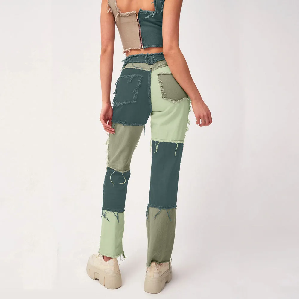 Women's | Mixed Color Denim Pants