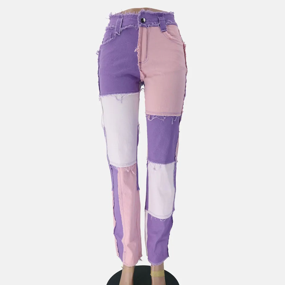 Women's | Mixed Color Denim Pants